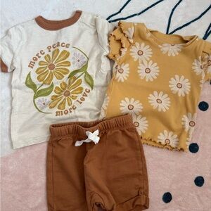 Kids Floral Matching Set